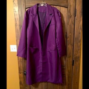 Adult Large Batman/Joker rich purple coat